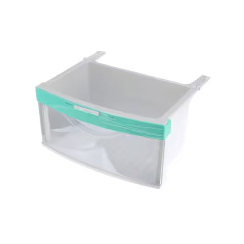 Refrigerator bottom bin WR32X10524 installed in GE fresh-food compartmen