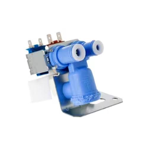 Close-up of part number WR57X10050 label on GE inlet valve