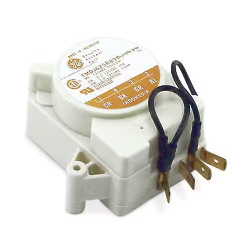 OEM GE WR9X480 defrost control timer close-up terminals
