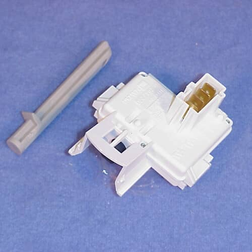 Whirlpool 12001908 lid switch strike kit with dark green/black actuator rod