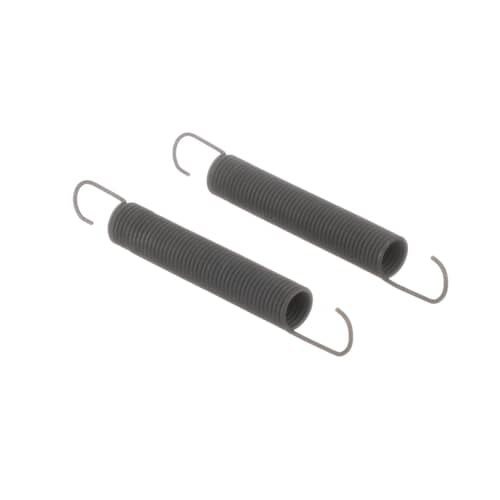 Angled view showing the hook ends of the two replacement springs.