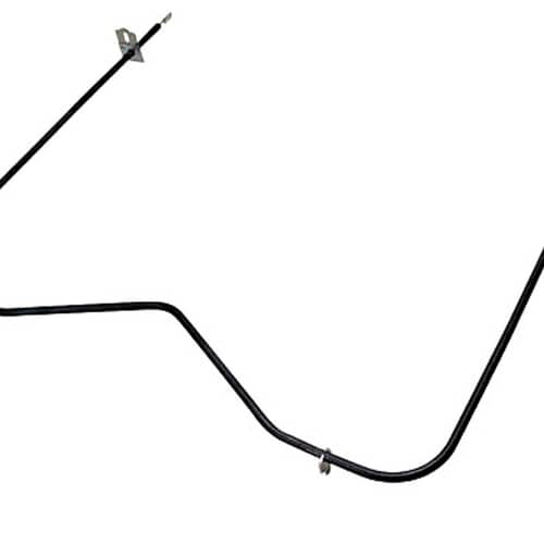Close-up of the heating coil shape of the OEM replacement Whirlpool 326793 oven bake element.