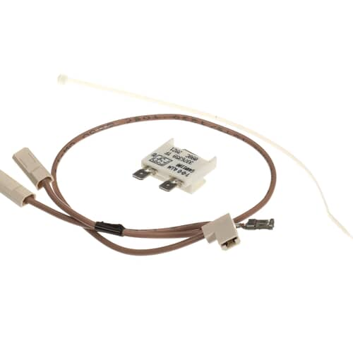 Thermal fuse with two female spade connectors and one male connector