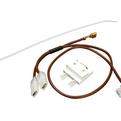 Whirlpool 675813 thermal fuse with attached brown wiring harness