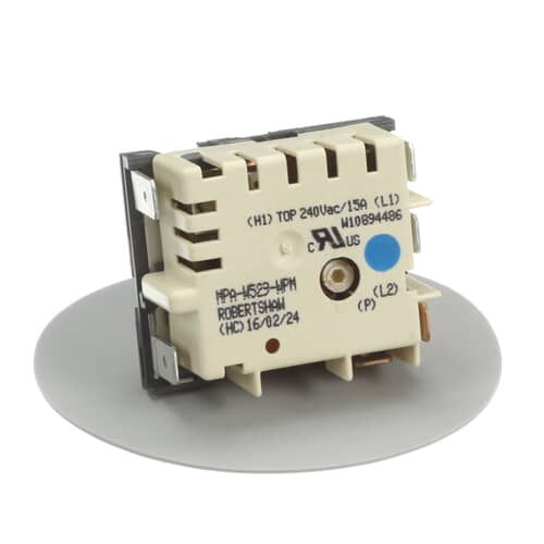 Robertshaw HPA-1523-UPH infinite switch (Whirlpool 700855K) replacement part for electric cooktops.