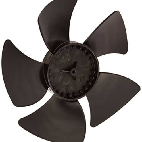 Whirlpool W10156818 Refrigerator Condenser Fan Blade, black plastic (Top View)