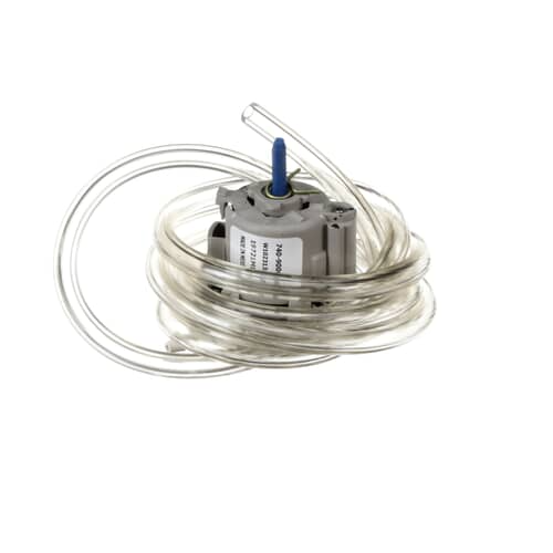 Side view of the pressure switch, showing the mounting tabs and terminals.