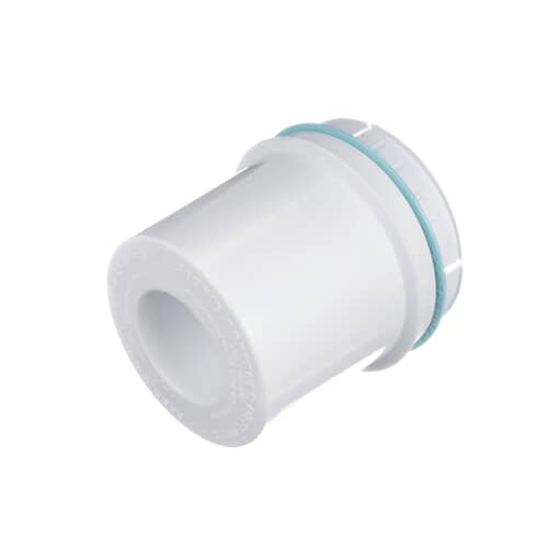 A side profile of the Whirlpool WP63594 fabric softener dispenser cup, highlighting its tapered shape.