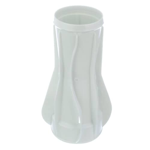 A top-angled view of the Whirlpool WP63753 lint filter body, highlighting the opening where it fits onto the agitator.