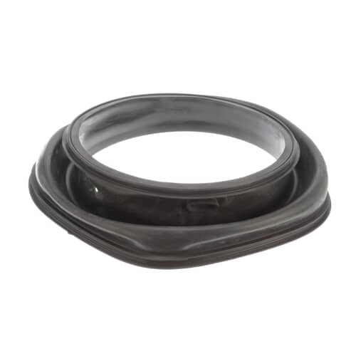 A profile view of the Whirlpool WP8181850 washer door bellow, showing the flexible, folded rubber construction that forms the seal.