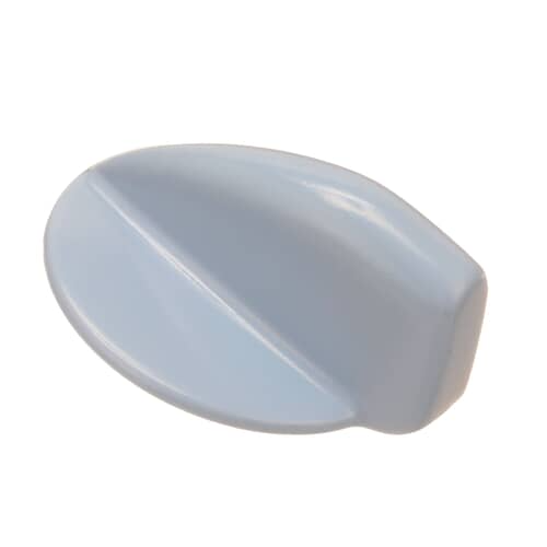 An angled perspective of the Whirlpool WP8181881 washer control knob, showing its glossy finish.