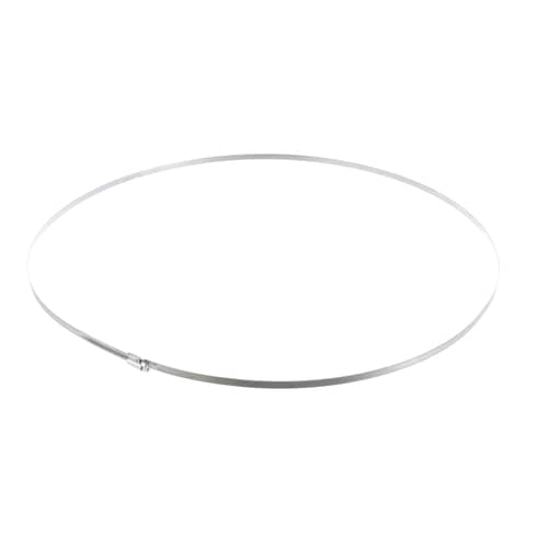 A full view of the circular Whirlpool WP8182210 door boot clamp, highlighting the tensioning mechanism that joins the ends.