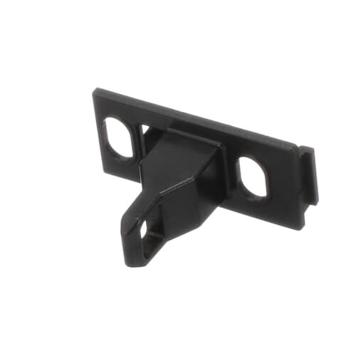 A side profile of the Whirlpool WP8318084 washer lid strike, highlighting the shape of the latch catch