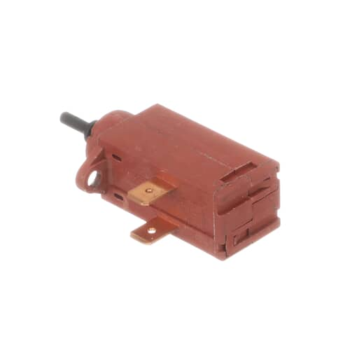 Genuine Whirlpool 12002535 washer wax motor part in red housing for secure door lock control.