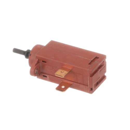 Rear view of Whirlpool 12002535 front load washer wax motor showing connector terminals.