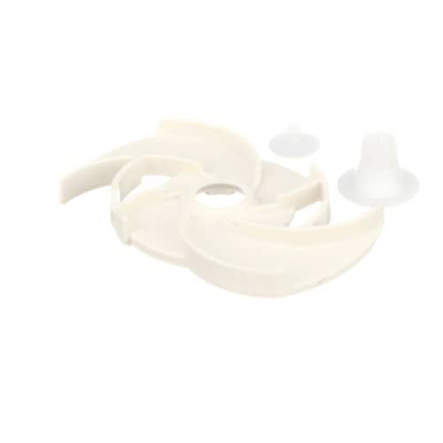 OEM Whirlpool 8193768 upper wash arm spinner assembly with plastic components and hub fitting.