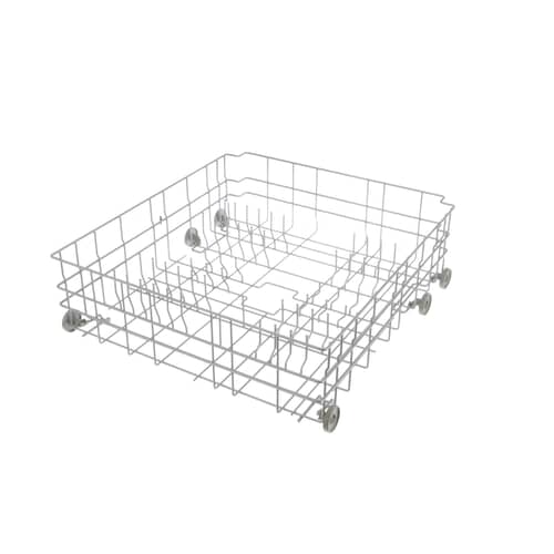 Genuine Whirlpool W10139223 lower rack assembly designed for optimal dish loading and reliable operation.