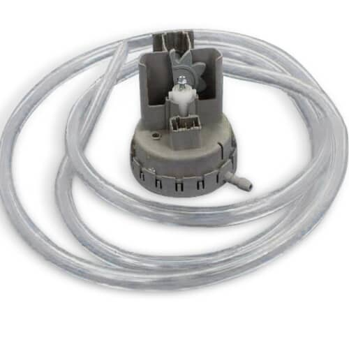 Whirlpool W10337781 water level switch assembly with clear pressure hose for top-load washers.
