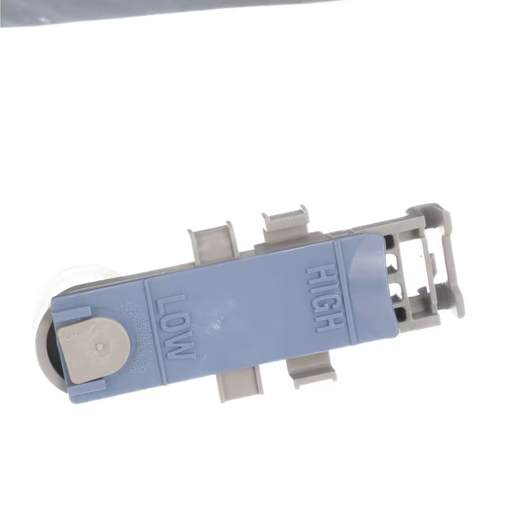 Whirlpool W11157084 dishrack wheel showing roller and bracket