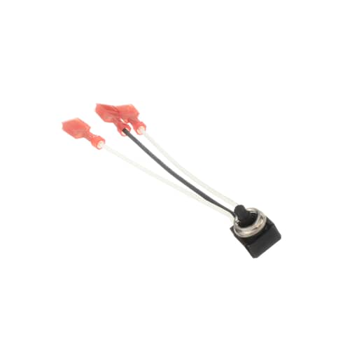Bosch 00189968 range downdraft vent hood up/down push button switch with red terminal connectors.
