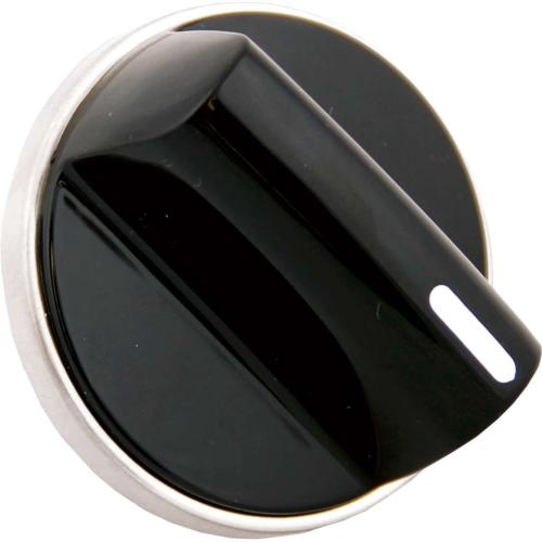 Bosch 00611979 black and silver range/cooktop control knob with white indicator line.