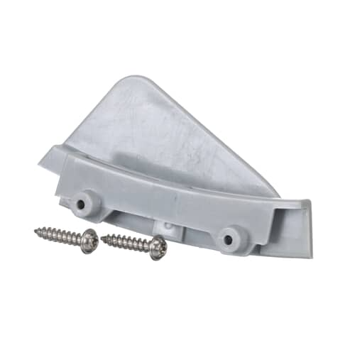 The light gray deflector component shown next to two mounting screws.