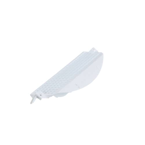 Close-up detail of the perforated grid pattern on the lint cover component.