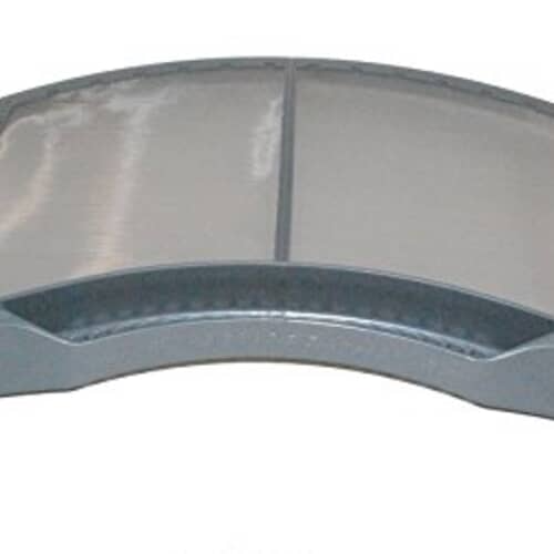 Close-up on the center divider and mesh detail of the dryer lint filter