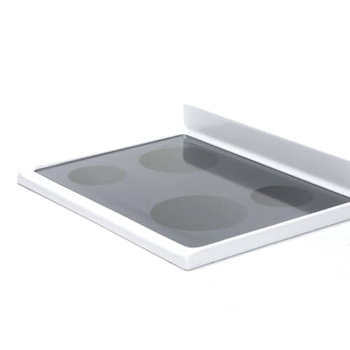 Electrolux 316531922 White Glass Smoothtop Assembly for electric range.
