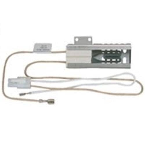 Electrolux 316T023P05 Gas Oven Ignitor Assembly with metal mounting bracket and wire leads.