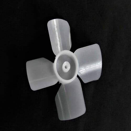 A different angle showing the central hub of the fan blade, which has a square-ish opening for the motor shaft.