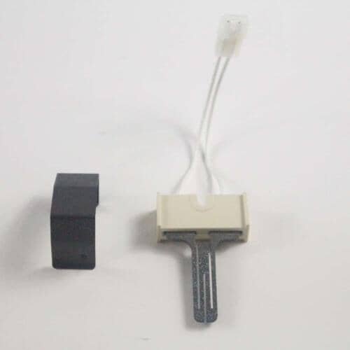 Side view showing the flat ignitor assembly next to the included metal mounting clip.