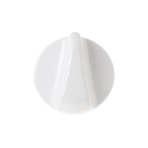 GE WB03K10034 Range Surface Burner Knob in a solid white color.