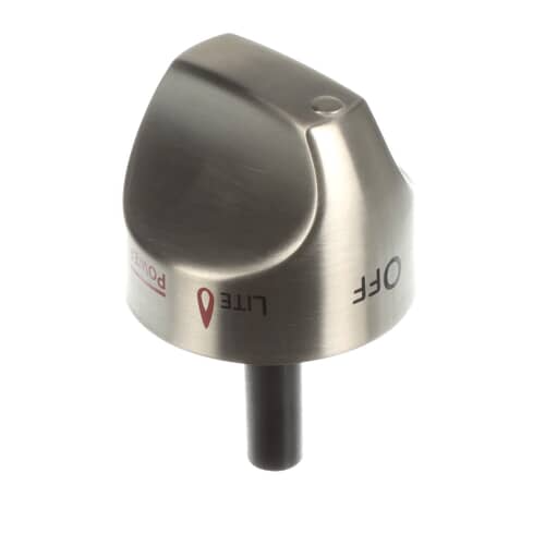 Angled view of the WB03K10266 Power Boil knob.