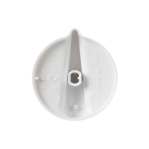 Rear view of the WB03T10027 knob showing the mounting hole for the double-flat shaft.