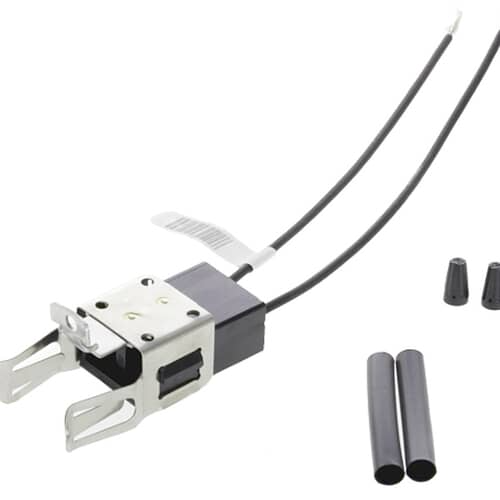 GE WB17X5113 Electric Range Surface Element Receptacle Assembly Kit, showing the block, wires, and connectors.