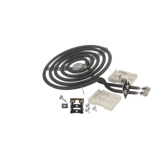 GE WB30X359 6-inch surface element burner replacement kit shown with included terminal blocks and screws.