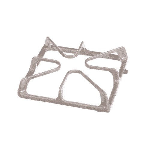 Angled view of the single taupe burner grate.