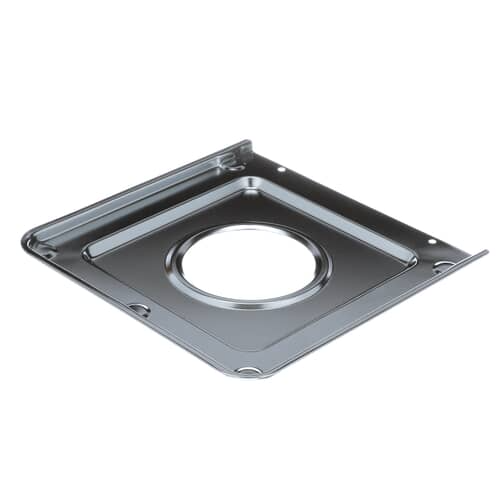 GE WB32X90 Square Chrome Burner Drip Pan for gas cooktops.