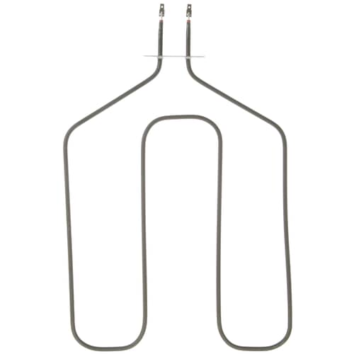 Top-down view of the WB44X10015 broil element on a grid for dimensions.
