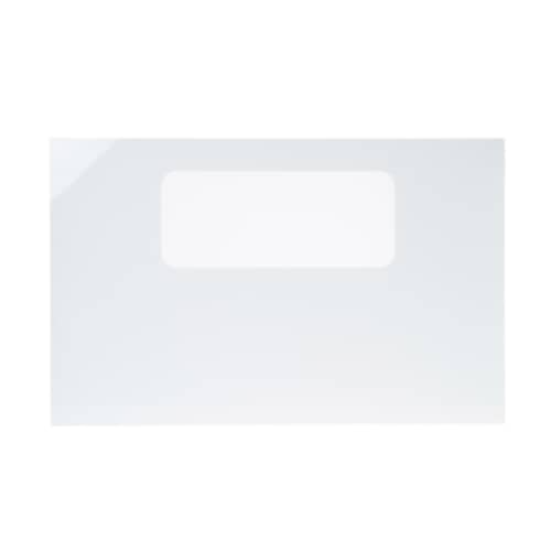 GE WB57K3 Outer Oven Door Glass Panel (White).