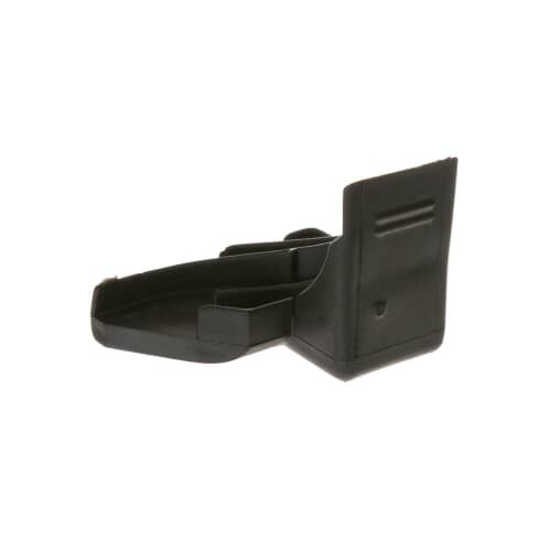 Profile view of the GE WD8X228 left tub corner baffle (gasket).