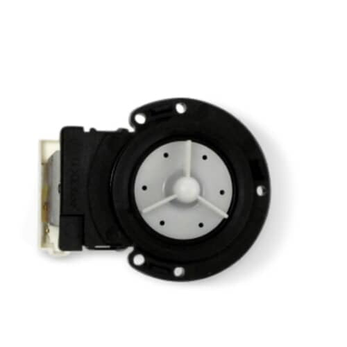LG 4681EA2001T Drain Pump Motor packaged for shipping, including the motor assembly and wiring connector ready for installation in compatible washing machine models.