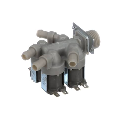 Angled view of the LG 5220FR2008F washer inlet valve showing electrical terminals