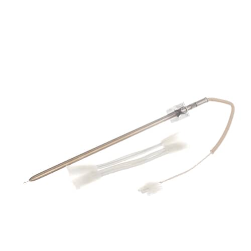 Long metal oven sensor and wire extensions.