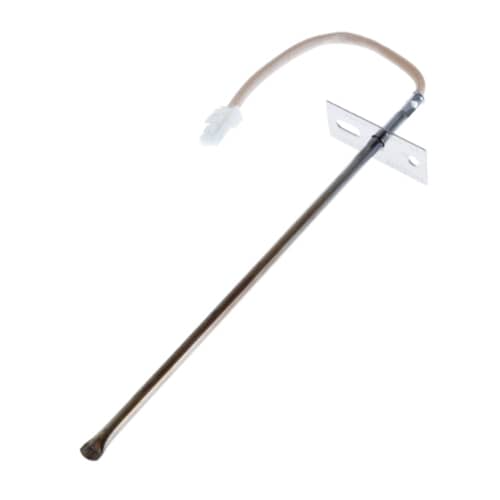 Metal oven temperature probe with small mounting plate.