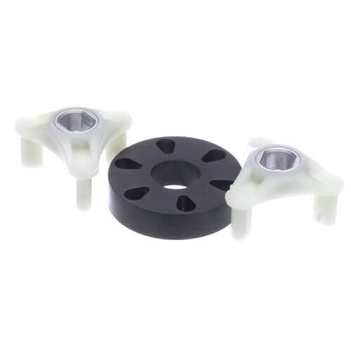 Close-up of a single plastic drive hub piece from the 285753A washer coupling kit.
