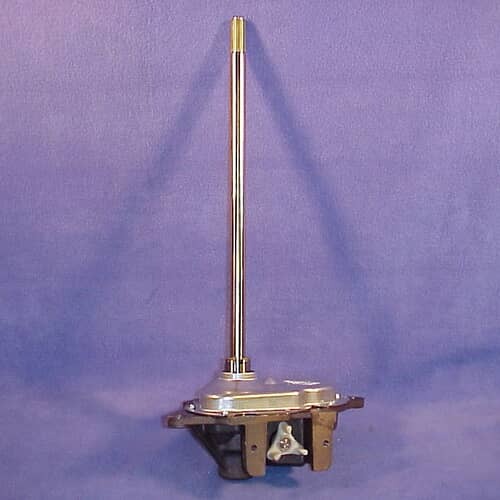 Side profile of the Whirlpool 3360629 Gearcase Assembly, highlighting the drive shaft and mechanical components that power the washing machine's agitator and basket.