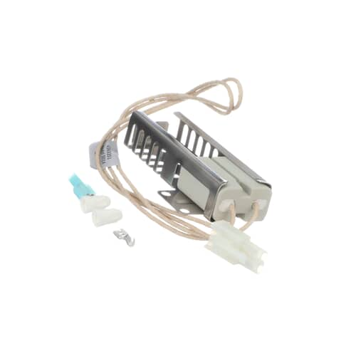 Top view of the 814269 igniter, mounted on a blue background.