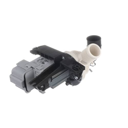 Side angle view of the Whirlpool W10536347 dishwasher drain pump assembly
